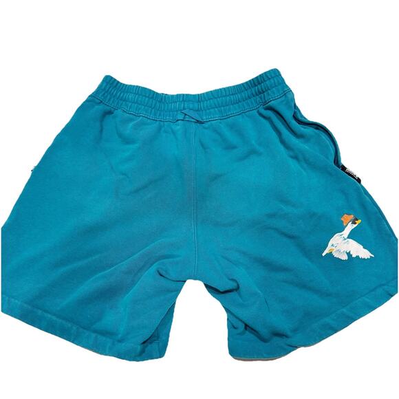 ADIDAS ADVENTURE GRAPHIC SHORTS Painted Geese W Hats Size Medium Blue - Picture 2 of 9